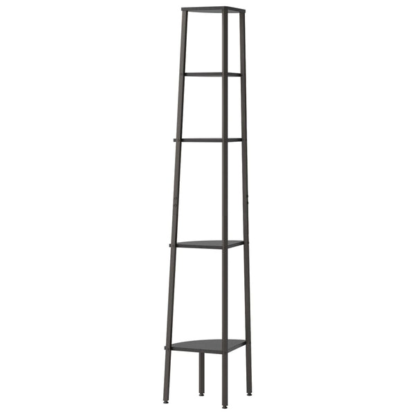 vidaXL Étagère d'angle à 5 niveaux Noir 45,5x31,5x180 cm