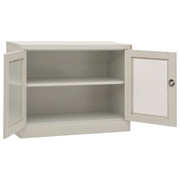Büroschrank Hellgrau Stahl 90x40x70cm