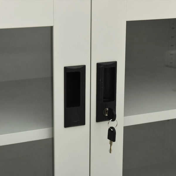 Büroschrank Hellgrau Stahl 90x40x70cm