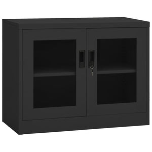 vidaXL Armoire de bureau anthracite 90x40x70 cm acier