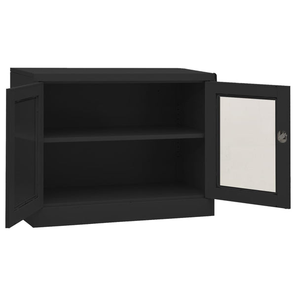 vidaXL Armoire de bureau anthracite 90x40x70 cm acier