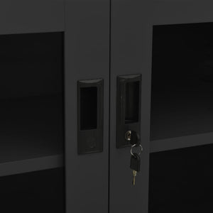 vidaXL Armoire de bureau anthracite 90x40x70 cm acier