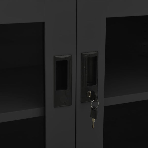 vidaXL Armoire de bureau anthracite 90x40x70 cm acier