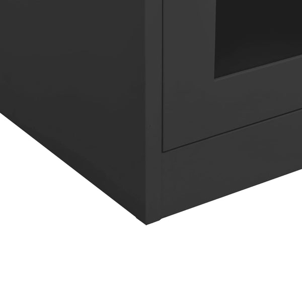 vidaXL Armoire de bureau anthracite 90x40x70 cm acier