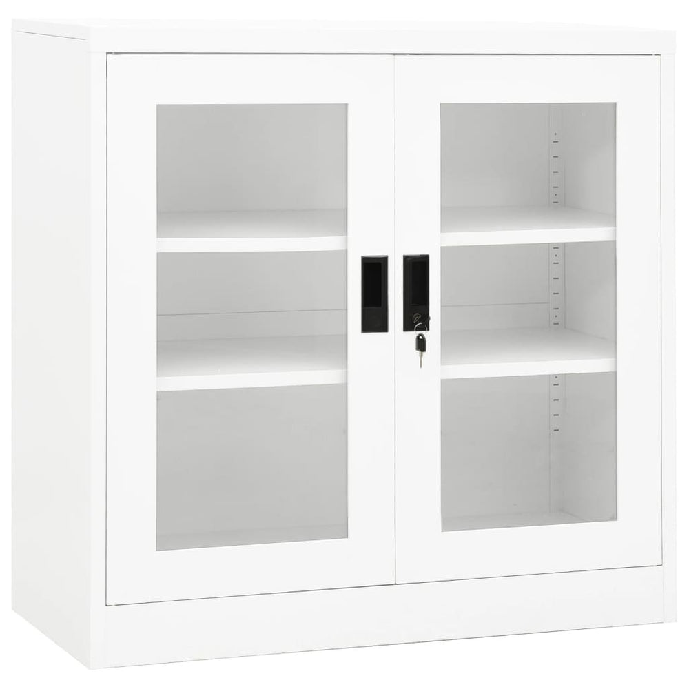 Weißer Büroschrank aus Stahl 90x90 cm