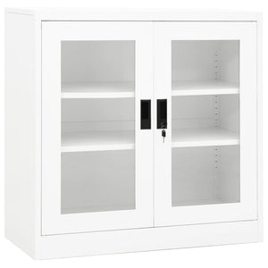 vidaXL Armoire de bureau blanche 90x40x90 cm acier