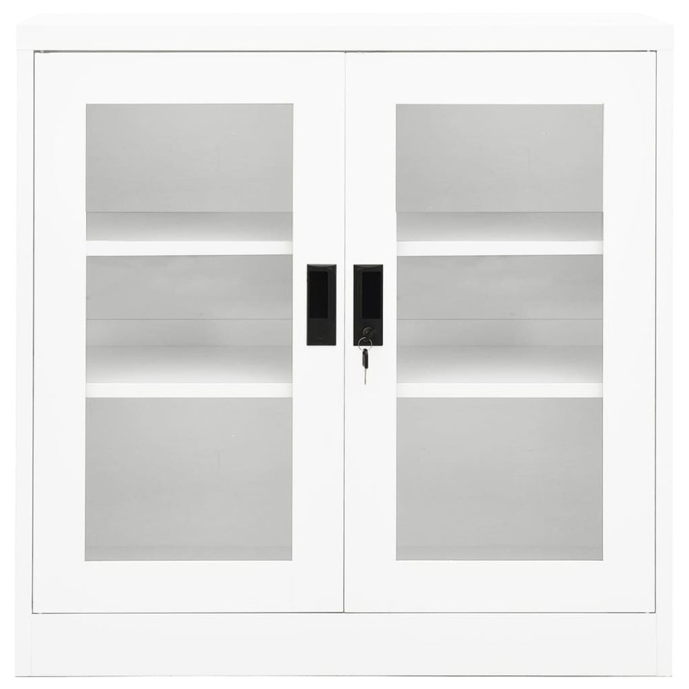 Weißer Büroschrank aus Stahl 90x90 cm