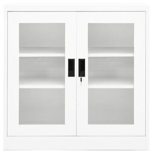 vidaXL Armoire de bureau blanche 90x40x90 cm acier