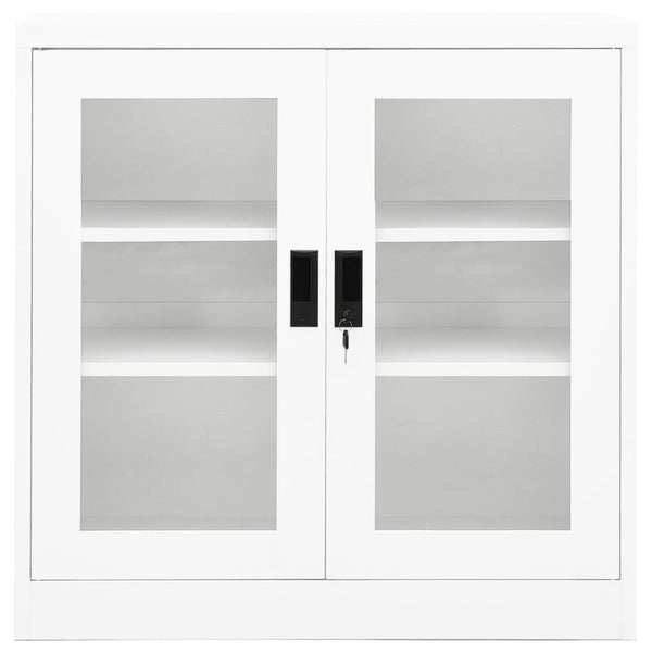 vidaXL Armoire de bureau blanche 90x40x90 cm acier