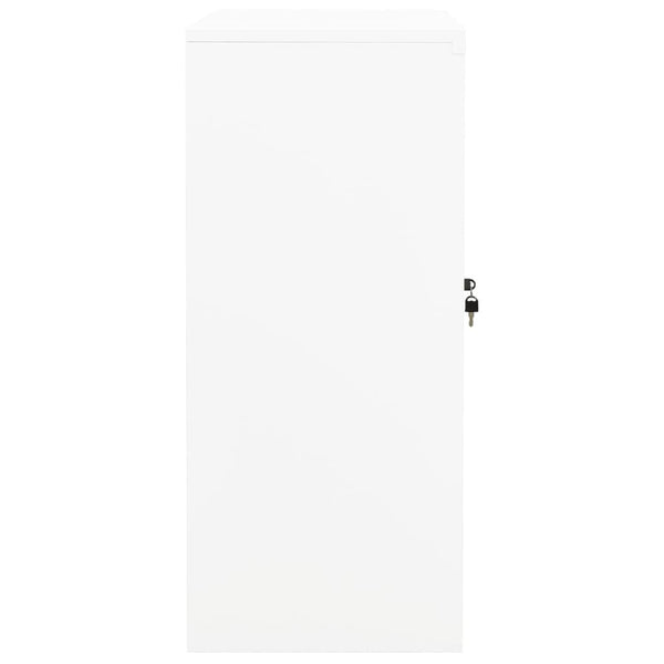 vidaXL Armoire de bureau blanche 90x40x90 cm acier