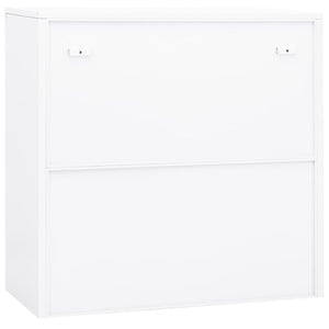 vidaXL Armoire de bureau blanche 90x40x90 cm acier