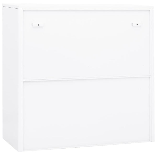 vidaXL Armoire de bureau blanche 90x40x90 cm acier