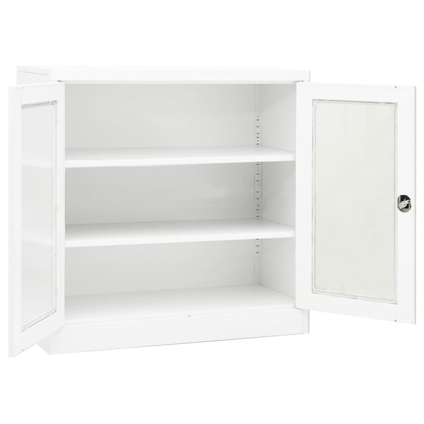 vidaXL Armoire de bureau blanche 90x40x90 cm acier