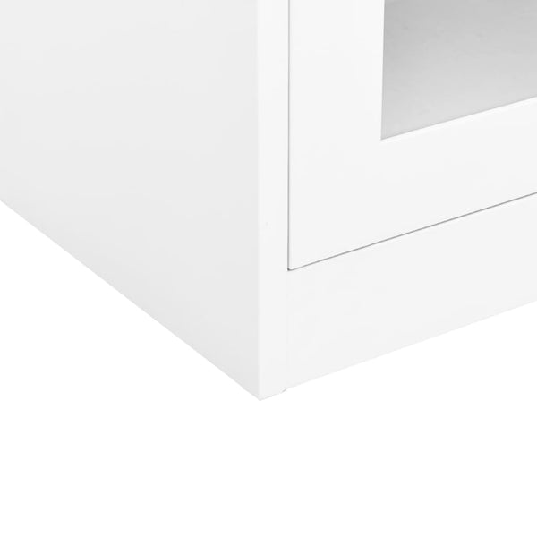 vidaXL Armoire de bureau blanche 90x40x90 cm acier