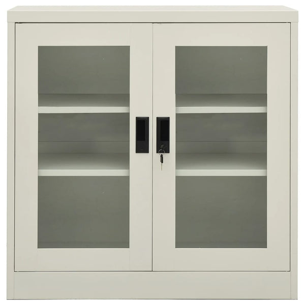 Büroschrank Hellgrau Stahl 90x90 cm