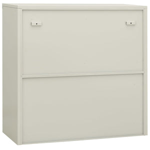 Büroschrank Hellgrau Stahl 90x90 cm