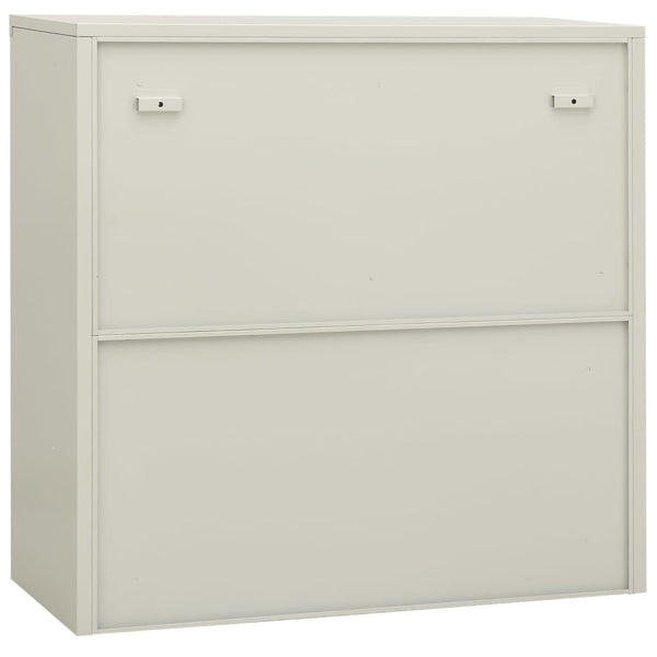 Büroschrank Hellgrau Stahl 90x90 cm