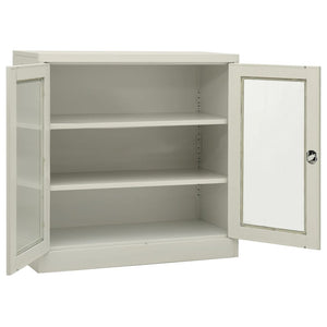 Büroschrank Hellgrau Stahl 90x90 cm