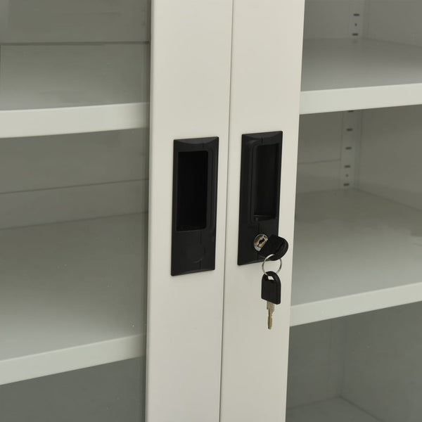 Büroschrank Hellgrau Stahl 90x90 cm