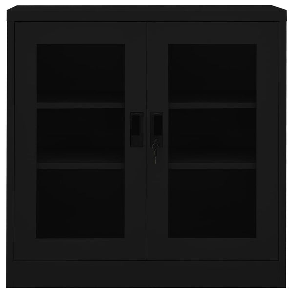 vidaXL Armoire de bureau Noir 90x40x90 cm Acier