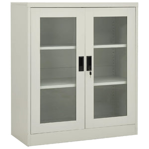 Büroschrank Hellgrau Stahl 90x105 cm