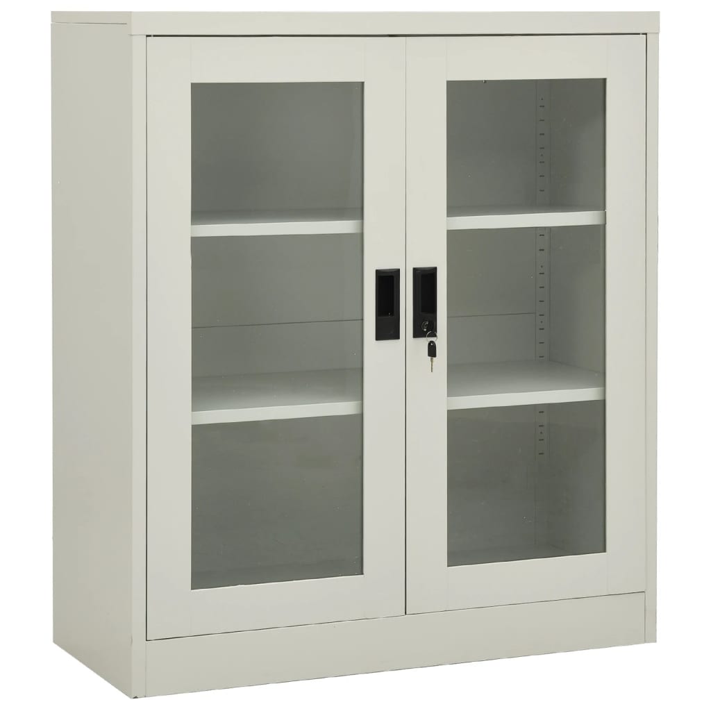 Büroschrank Hellgrau Stahl 90x105 cm
