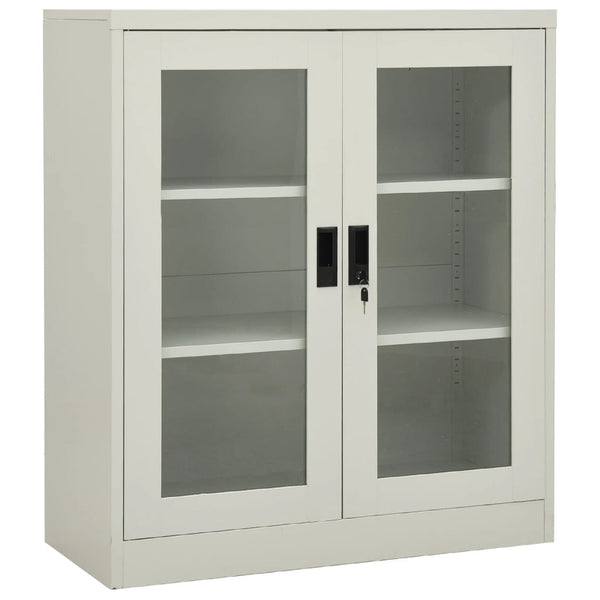 Büroschrank Hellgrau Stahl 90x105 cm
