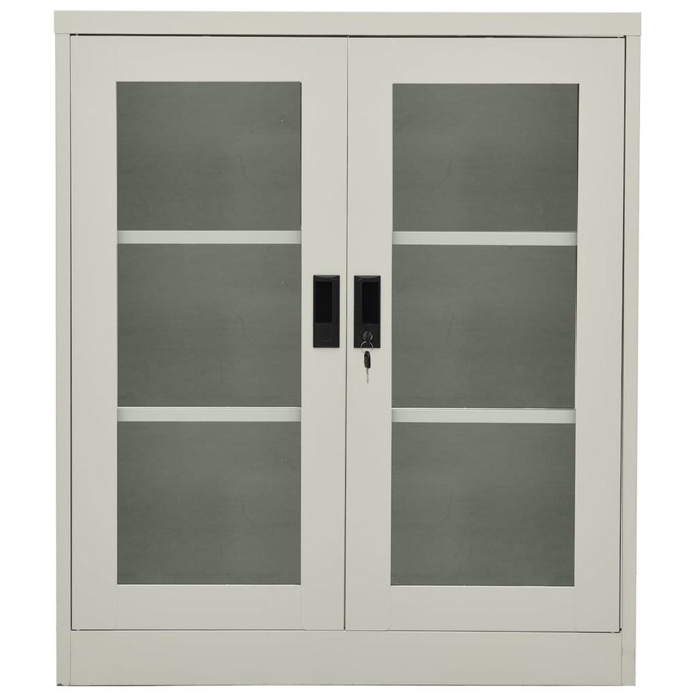 Büroschrank Hellgrau Stahl 90x105 cm