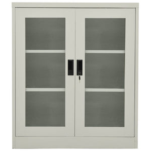 Büroschrank Hellgrau Stahl 90x105 cm