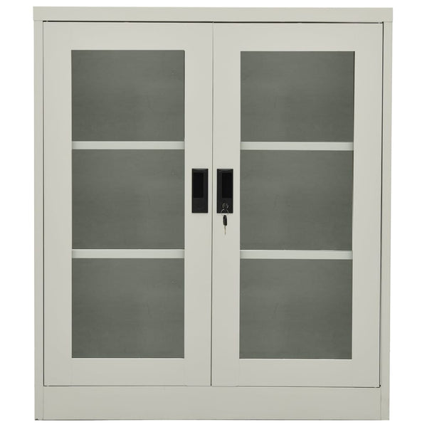 Büroschrank Hellgrau Stahl 90x105 cm