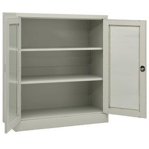 Büroschrank Hellgrau Stahl 90x105 cm