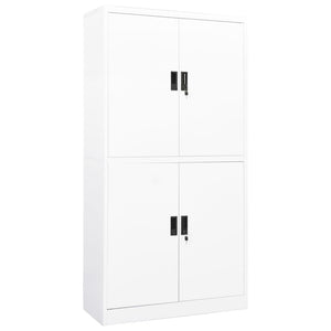 Büroschrank Weiß Stahl 90x40x180 cm
