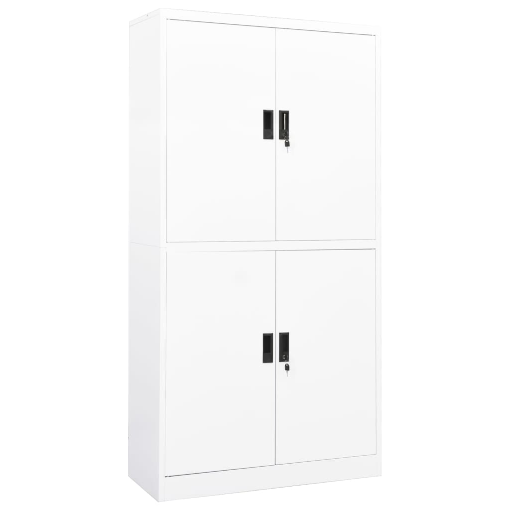 Büroschrank Weiß Stahl 90x40x180 cm