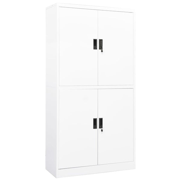 Büroschrank Weiß Stahl 90x40x180 cm