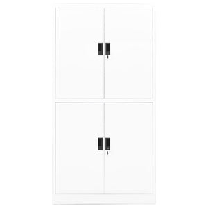 Büroschrank Weiß Stahl 90x40x180 cm