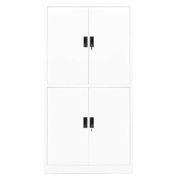 Büroschrank Weiß Stahl 90x40x180 cm