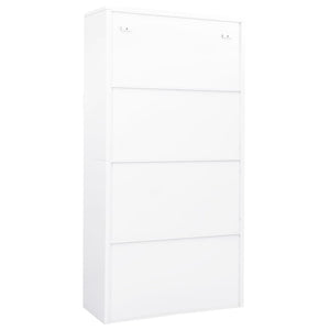 Büroschrank Weiß Stahl 90x40x180 cm