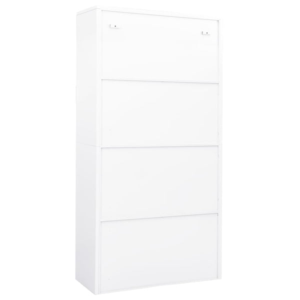 Büroschrank Weiß Stahl 90x40x180 cm