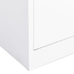 Büroschrank Weiß Stahl 90x40x180 cm
