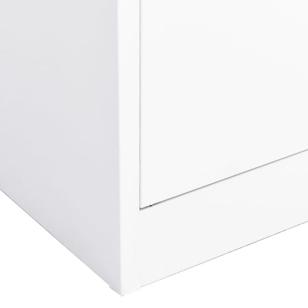 Büroschrank Weiß Stahl 90x40x180 cm