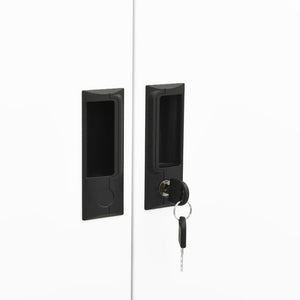 Büroschrank Weiß Stahl 90x40x180 cm
