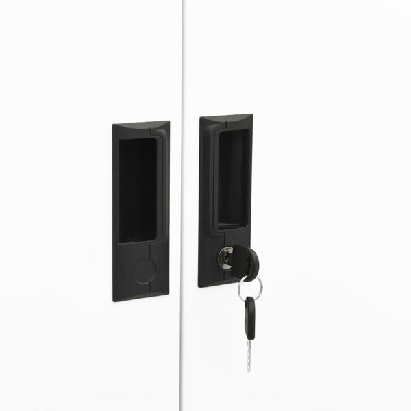 Büroschrank Weiß Stahl 90x40x180 cm