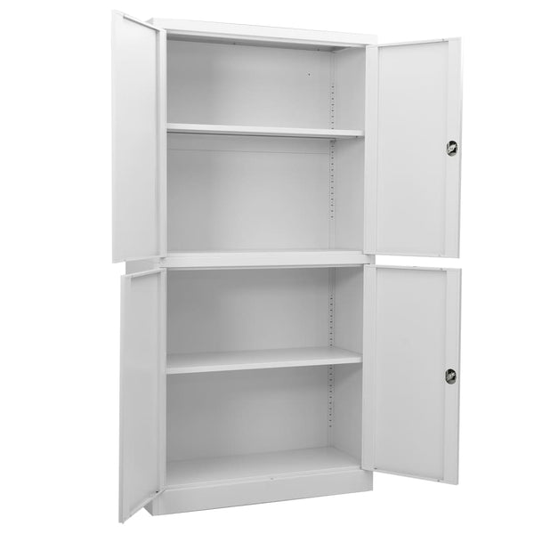 Büroschrank Hellgrau Stahl 90x40x180cm