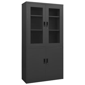 Büroschrank Anthrazit Stahl 90x40x180cm