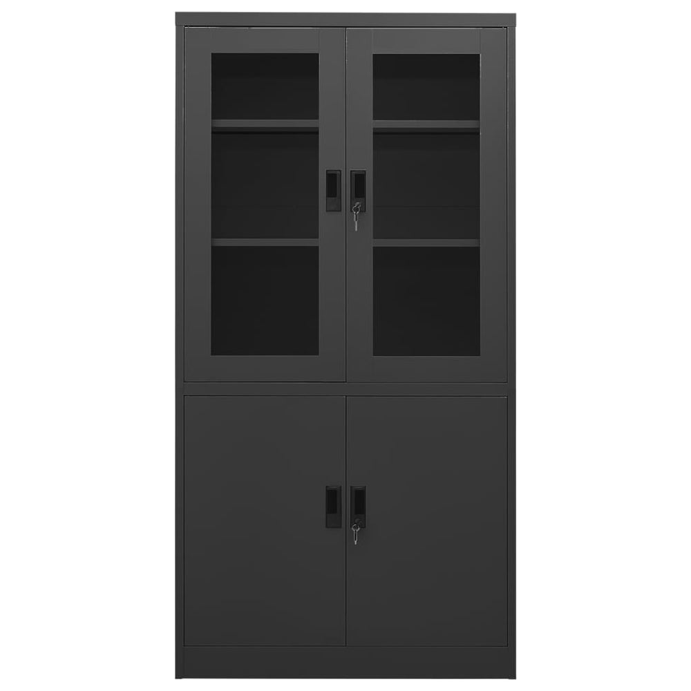 Büroschrank Anthrazit Stahl 90x40x180cm