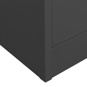 Büroschrank Anthrazit Stahl 90x40x180cm
