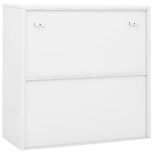 Büroschrank Schiebetür Weiß 90x90 cm