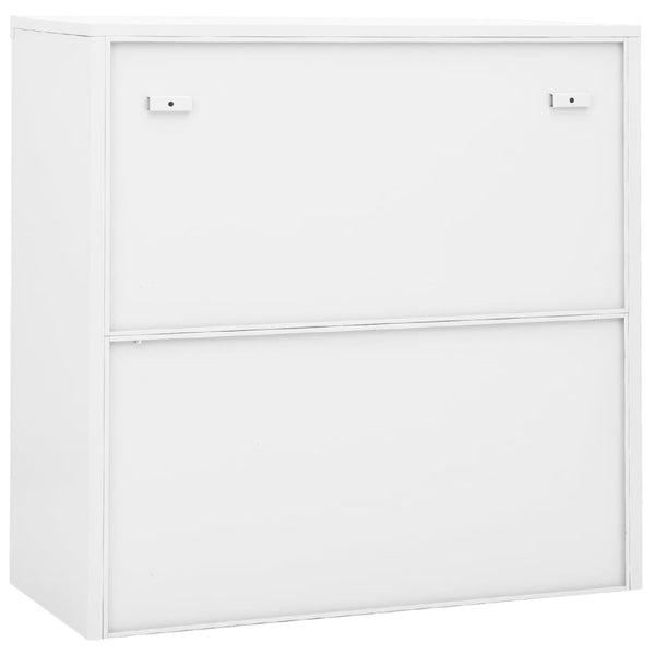 Büroschrank Schiebetür Weiß 90x90 cm