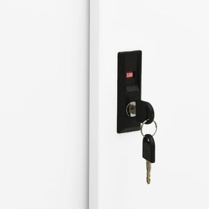Büroschrank Schiebetür Weiß 90x90 cm