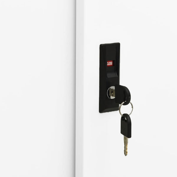 Büroschrank Schiebetür Weiß 90x90 cm